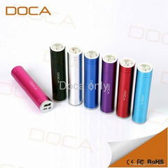 DOCA D536 2600mah portable power bank with led torch light