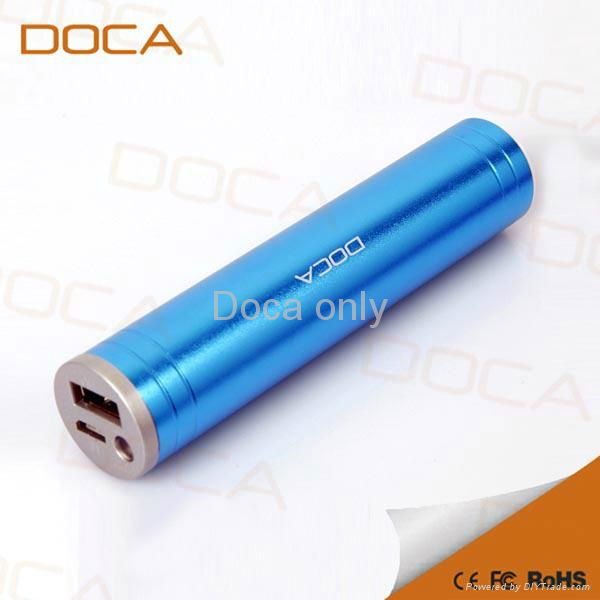 DOCA D536 2600mah portable power bank with led torch light 2