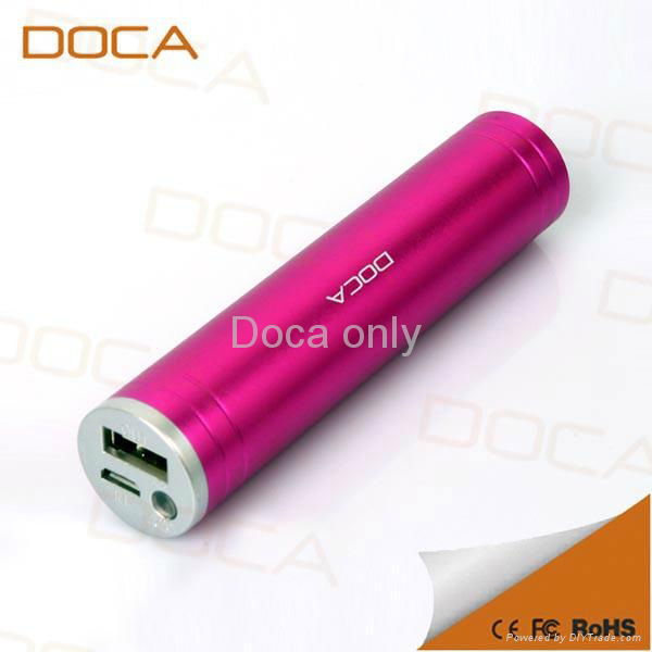 DOCA D536 2600mah portable power bank with led torch light 3