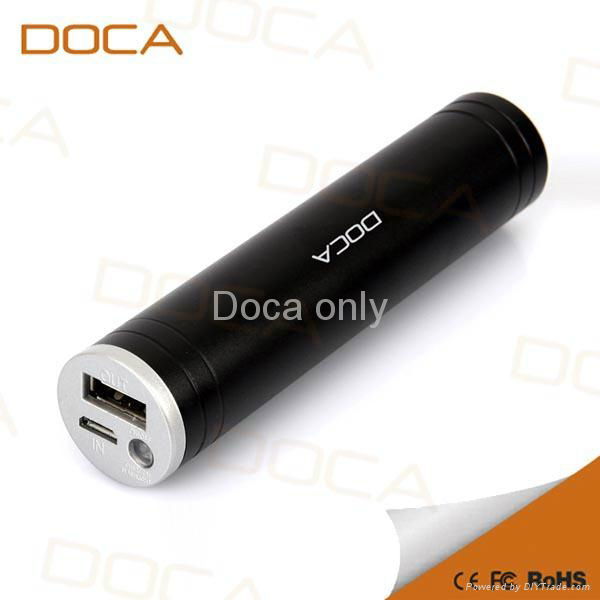 DOCA D536 2600mah portable power bank with led torch light 4