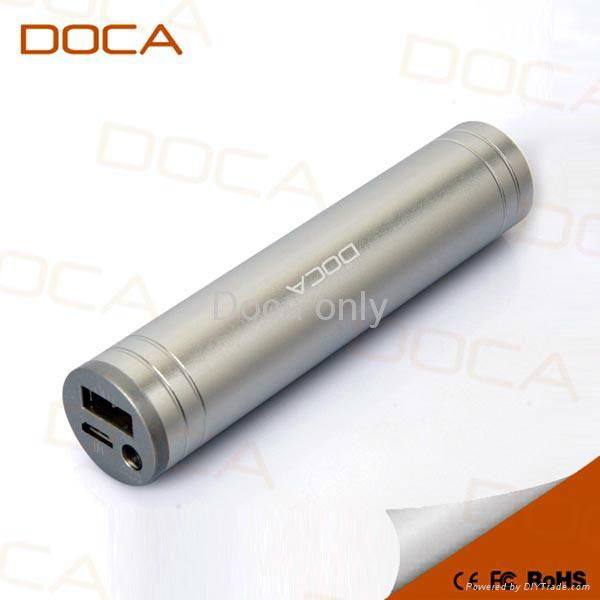 DOCA D536 2600mah portable power bank with led torch light 5