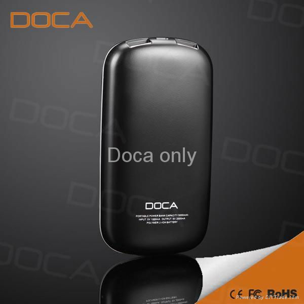 DOCA T50 mobile power bank 5000mah for mobile phone and dvd 3