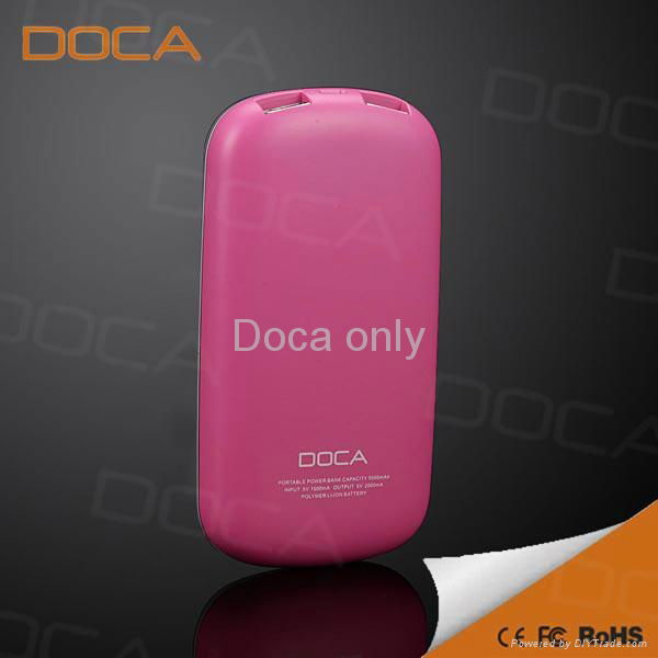 DOCA T50 mobile power bank 5000mah for mobile phone and dvd 5