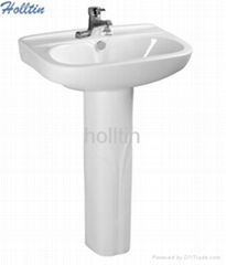 HT305 cheap price wc pedestal basin bathroom sink 