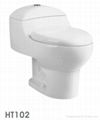 HT102 bathroom siphonic one piece toilet colorful design 1