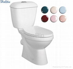 HT222 Elegant Sanitary Ware Washdown Two Piece Toilet 