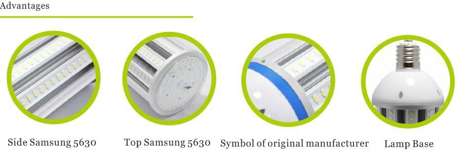 E40/E39 120W LED Post Top Lamp - 360pcs Samsung 5630SMD - 12000Lm CRI > 80 - 85~ 3