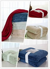 Solid Coral Fleece  260gsm blanket