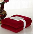 Solid Coral Fleece  260gsm blanket 3