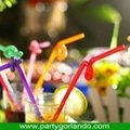 paper heart shap party decorative cocktail plastic drinking straws 2