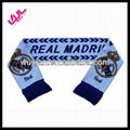 2013 newest jacquard knitting football fan scarf 