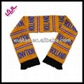 Hot sell acrylic knitted football scarf(2013) 1