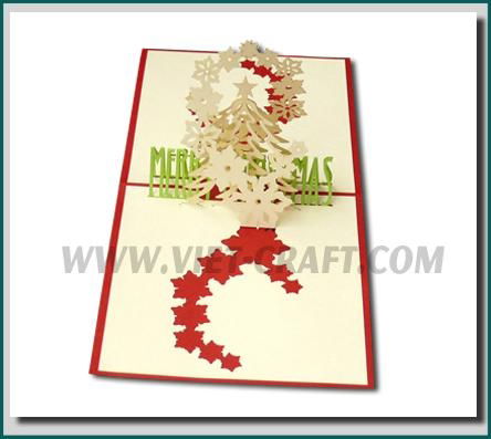 Christmas pop up 3D greeting card