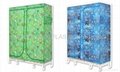  Foldable solid wood and non woven fabric wardrobe/portable closet 3