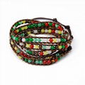 Leather beaded wrap bracelets 3