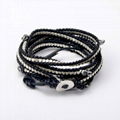 Leather beaded wrap bracelets 4