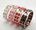 Fashion Leather Stainless Steel bangles 2