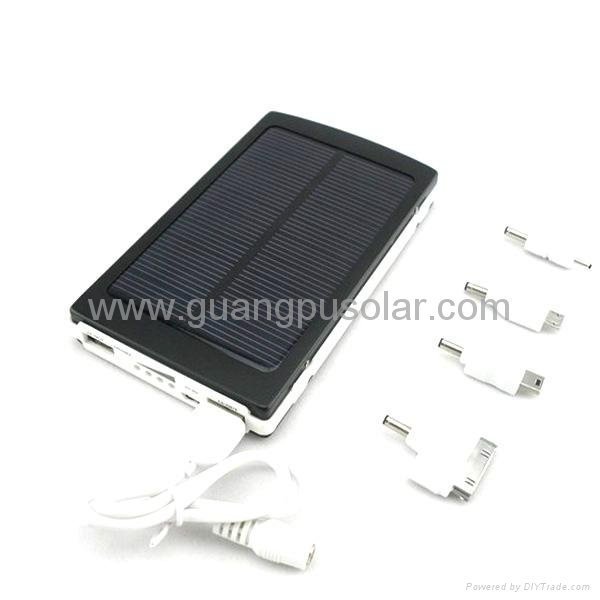 High capacity 10000mah solar charger for iPad/iPhone with dual USB port 2