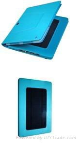 Portable solar leather battery case charger for Ipad 3