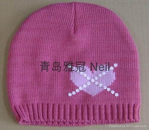 2014 new Fashion embroidered knitted hats 4