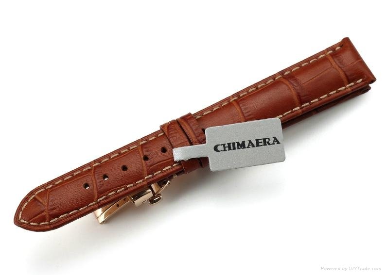 18mm Alligator Crocodile Grain Genuine Leather Watch Band Strap 3