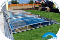 Garden pool cover,slide garden swimming pool cover,nice design pool cover