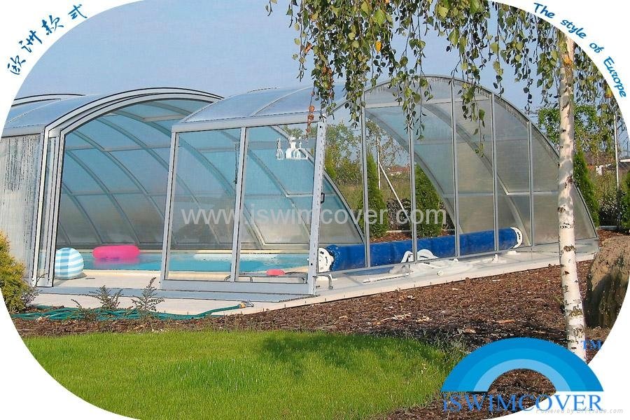 Garden pool cover,slide garden swimming pool cover,nice design pool cover 4