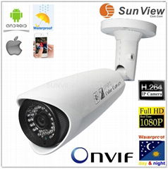 SunView Waterproof 1080P IR Bullet HD Network IP Camera 5 Megapixel