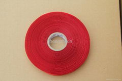 Red polyester satin label ribbon