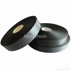 Black woven edge polyester satin label ribbon