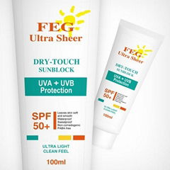 FEG sunblock OEM natural sunscreen cream face care UVA protection