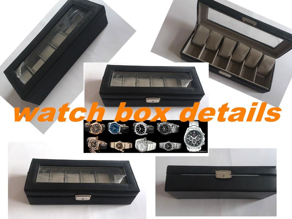 rectangle capacity leather   watch box 2