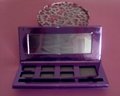 shiny leather design  purple cosmetic container 3