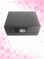 leather cosmetic black  multifunction box