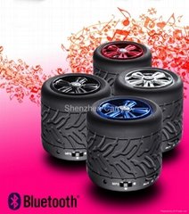 Tire roller PVC bluetooth speaker