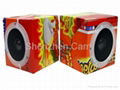 two pairs paper box speaker with dry battery 2