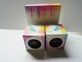 two pairs paper box speaker with dry battery 3