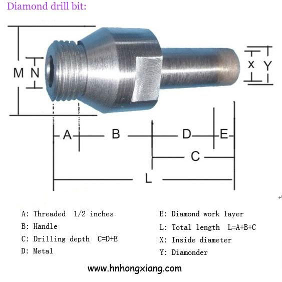 5-120mm diamond drill bit for glass