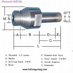 5-120mm diamond drill bit for glass