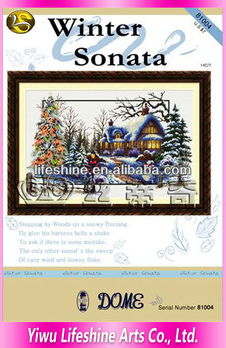 Top brand DOME adia fabric embroidery dmc cross stitch pattern