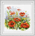 Lovely poppies count cross stitch with