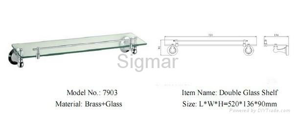 Bathroom Glass Shelf With Holder 4