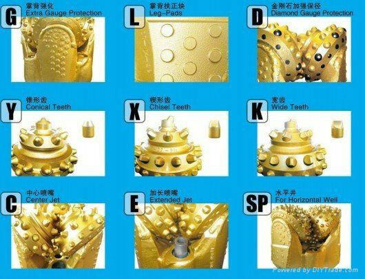 China High Quality  Three cone rock drill bit  Manufacturer for hard formation w 4