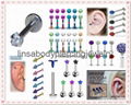 Labret lip ring body piercing jewelry