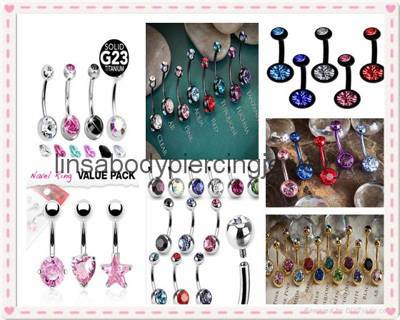 Navel belly ring body piercing jewelry