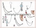 Ear/tragus stud piercing body jewelry 2