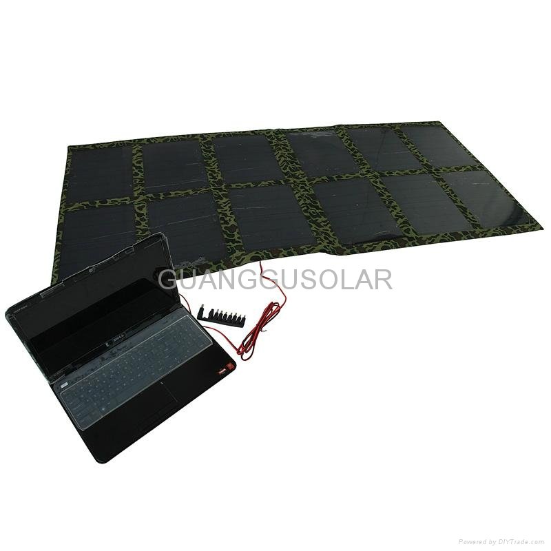 Foldable 120W Monocrystalline Solar Panel Solar Charger for Laptop 12V Battery