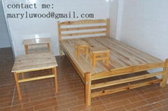 wooden bed