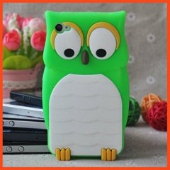 animal shaped silicone mobile phone case owl shaped for iphone