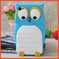 animal shaped silicone mobile phone case owl shaped for iphone 5